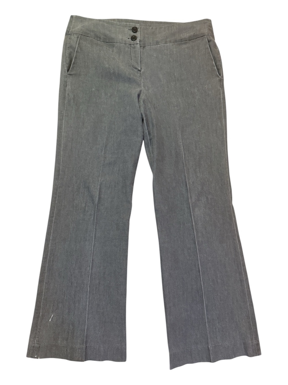 DARJONI Petite Grey Wide Leg Flare Dress Pants Trouser Stretch (Size 12P)